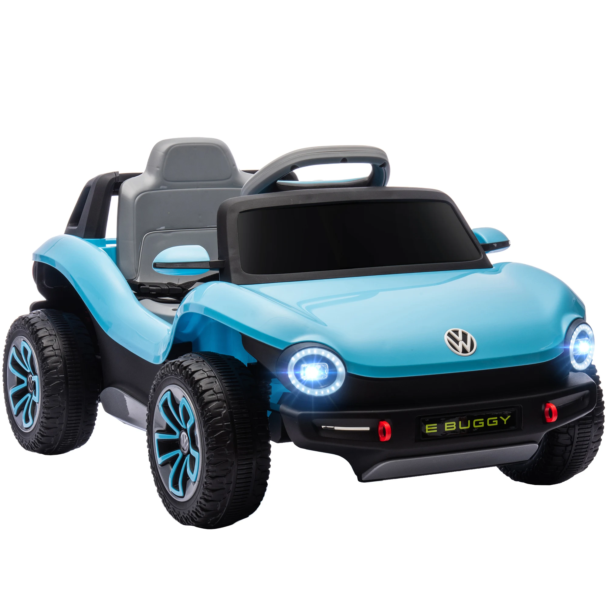 AIYAPLAY Coche Eléctrico para Niños de +3 Años Volkswagen E-Buggy 12V con Mando a Distancia 2,4 G Ruedas con Suspensión Verde