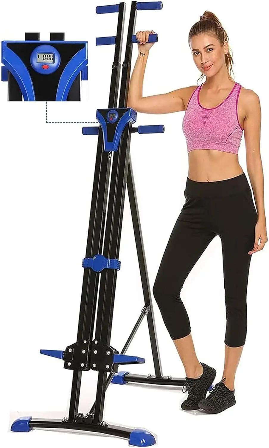 Climber Exercise Machine, Upgraded Folding Stair Climber Machine, Home Gym Climbing Stepper for Full Body Cardio Workou