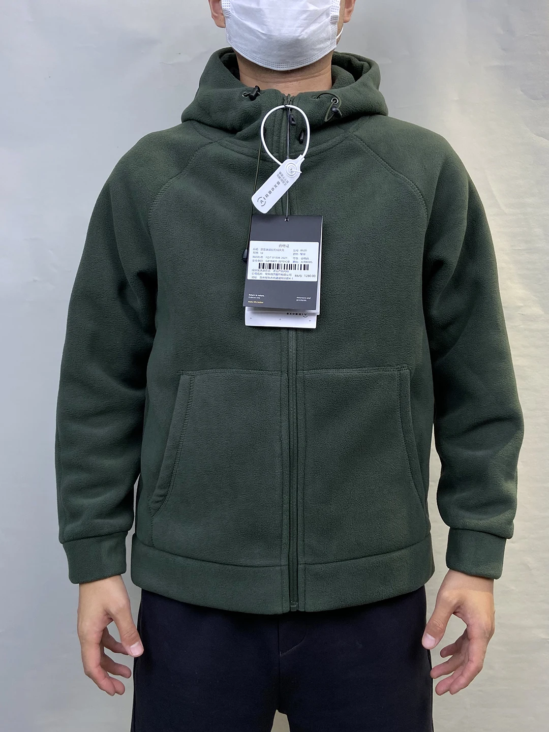 

Heat Retention Warm Double-Sided Fce Hooded Jaet Men's Thiened Autumn Winter New Sle Casual Sle Zipper Closure Coat