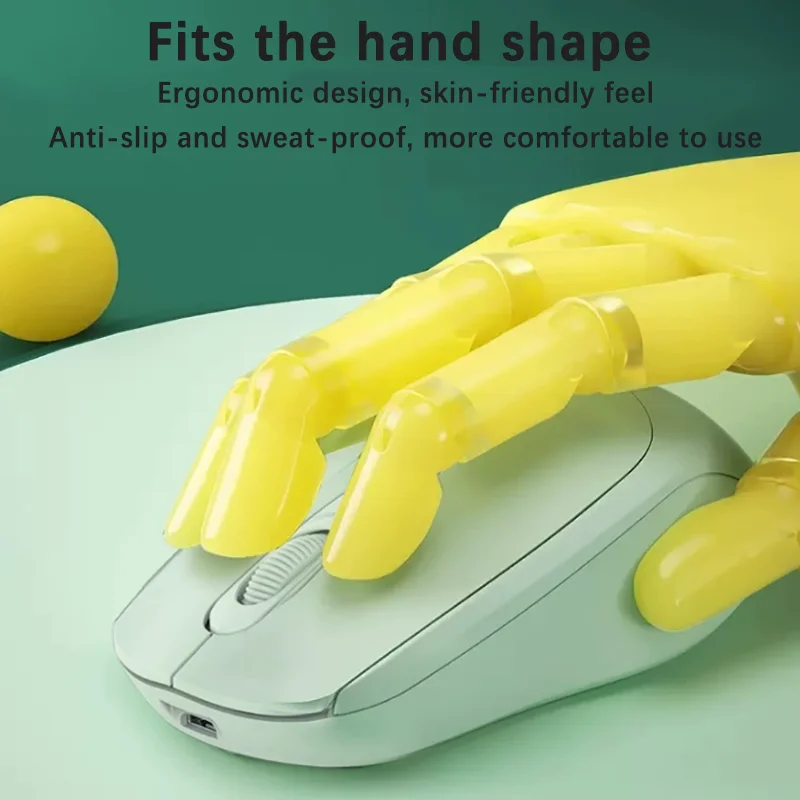 ماوس لاسلكي متوافق مع تقنية البلوتوث - وضع مزدوج 2.4 جيجا هرتز، 3 نقاط لكل بوصة قابلة للتعديل، ماوس صامت لأجهزة الكمبيوتر المحمول وأجهزة Macbook Tablet Office Gamer