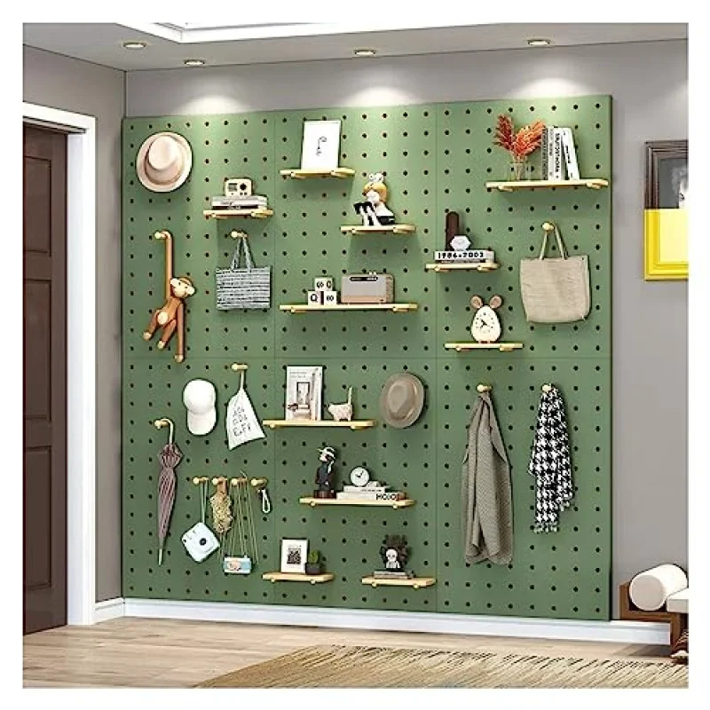 custom.KEWAY 32x48'' Pegboard Wood Wall Decor Wooden Peg board Accessories Pegboard Organizer Display Stand for Retail or Home