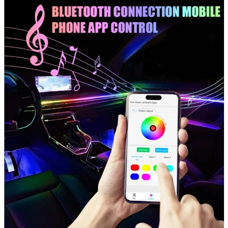 

New Style Led Strip Light Rgb 26 in 1/24 in 1/22 in 1 Interior Led Lights Symphony Car Ambient Light Kit for 98% Car