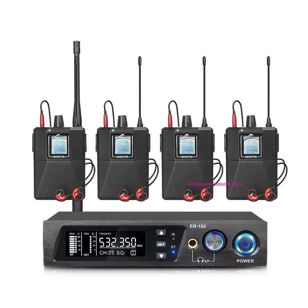 

ER102 UHF Wireless IEM in-Ear Monitoring System Stage Monitor Stable Effective Distance Bluetooth 5.0