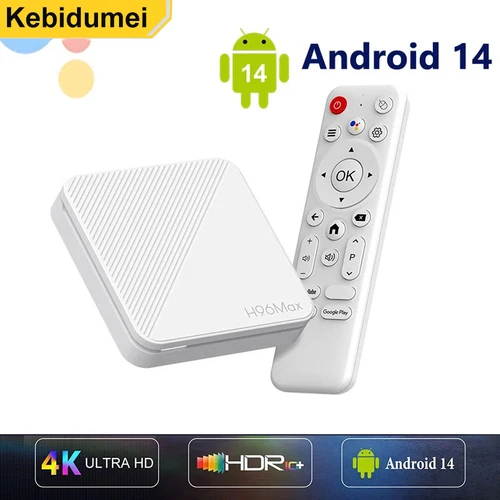 Imagen 1 del producto 4K 2GB Android 14 Smart TV Box 8GB/16GB TV Stick HDR10 + Top Box 2,4 GHz + 5GHz WiFi Bluetooth Quad Core Smart Home HD reproductor multimedia
