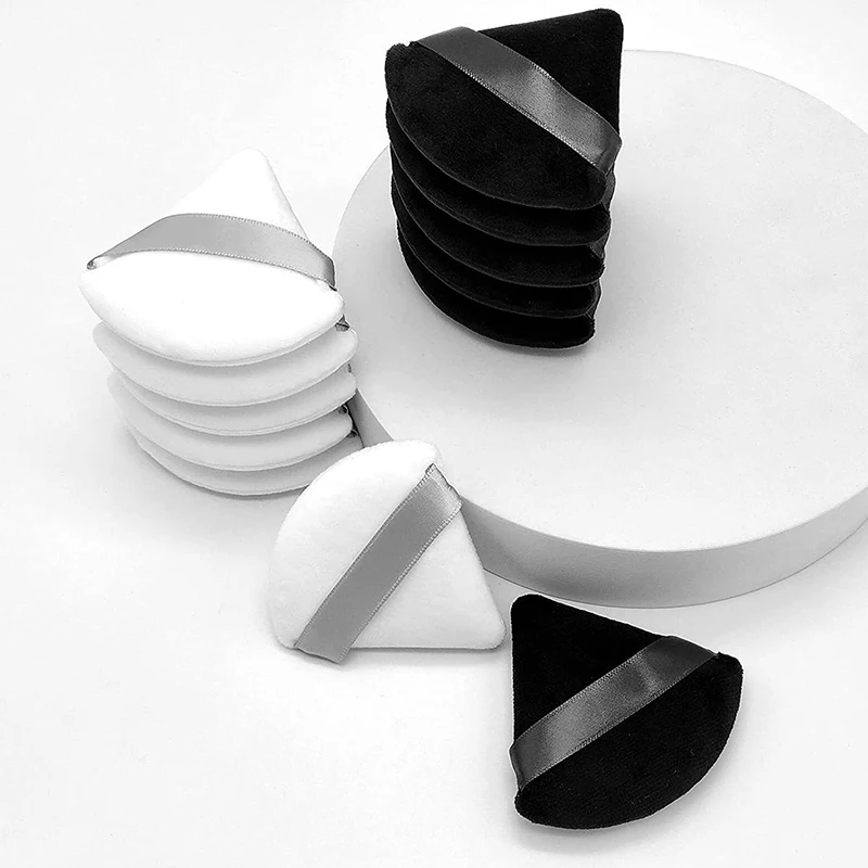 6 Chiếc Nhung Tam Giác Bông Đánh Phấn Trang Điểm Dùng Với Mặt Mắt Contouring Bóng Cói Mỹ Phẩm Nền Dụng Cụ Trang Điểm