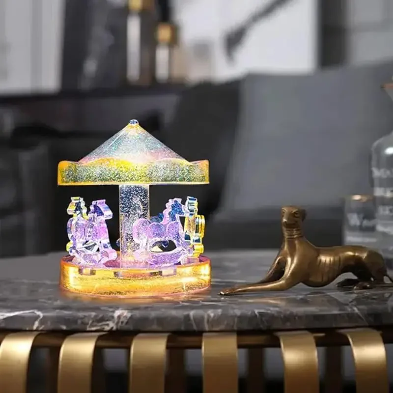 Carousel Resin Epoxy Molds Silicone Kit Merry Go Round Casting Mold for Epoxy Resin DIY Decoration Crafts Desktop Ornament Home
