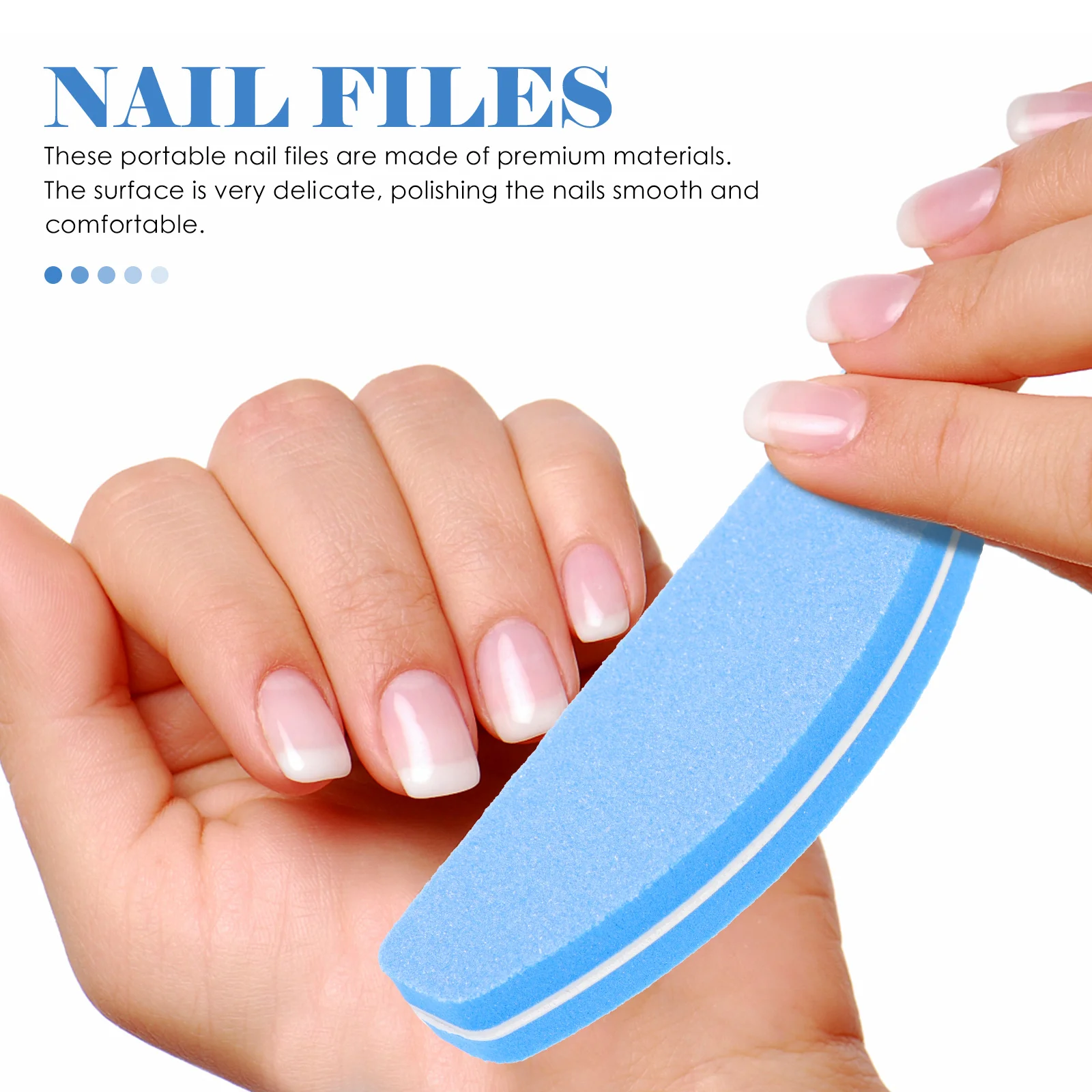 20Pcs Mini Sponge Nail Polishing Strips Professional Grooming Tools Acrylic Nails False Tips Long Service Life Easy Carry