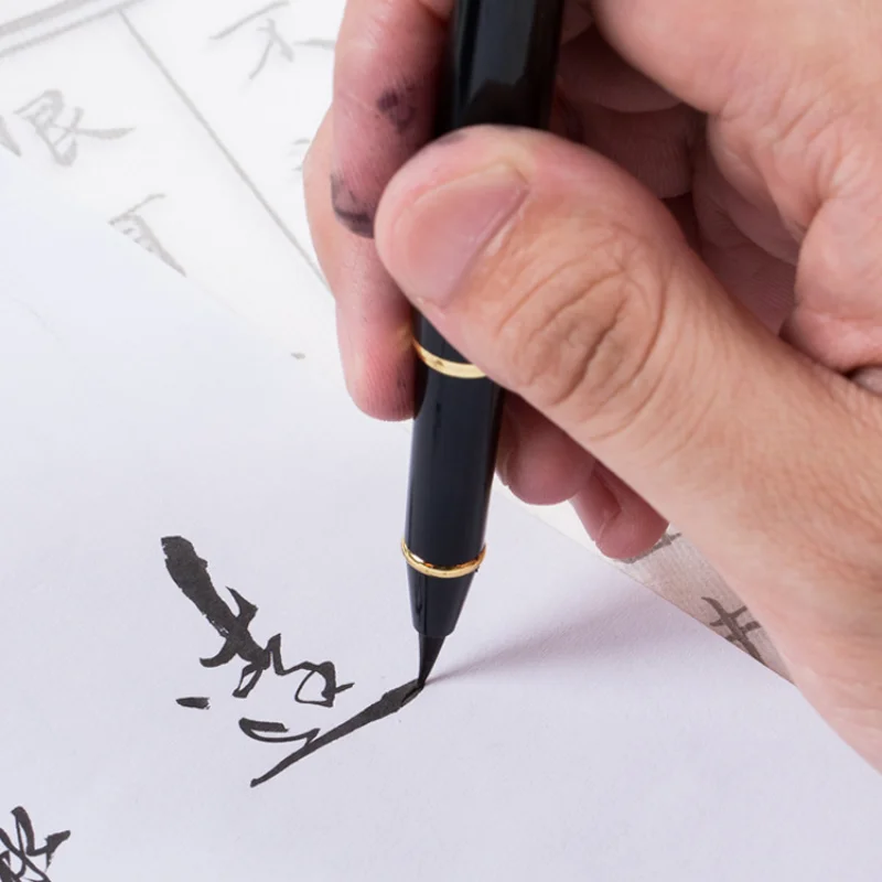 Calligraphy general metal soft brush pen water brush fountain pen type absorption type watercolor brush Out water writing brush