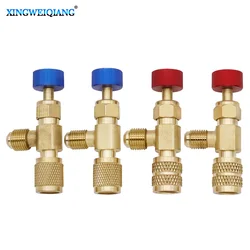 Air Conditioning Fluoridation Safety Valve R410 Refrigerant Filling Valve Refrigeration Switch R22 Copper Adapter Tool