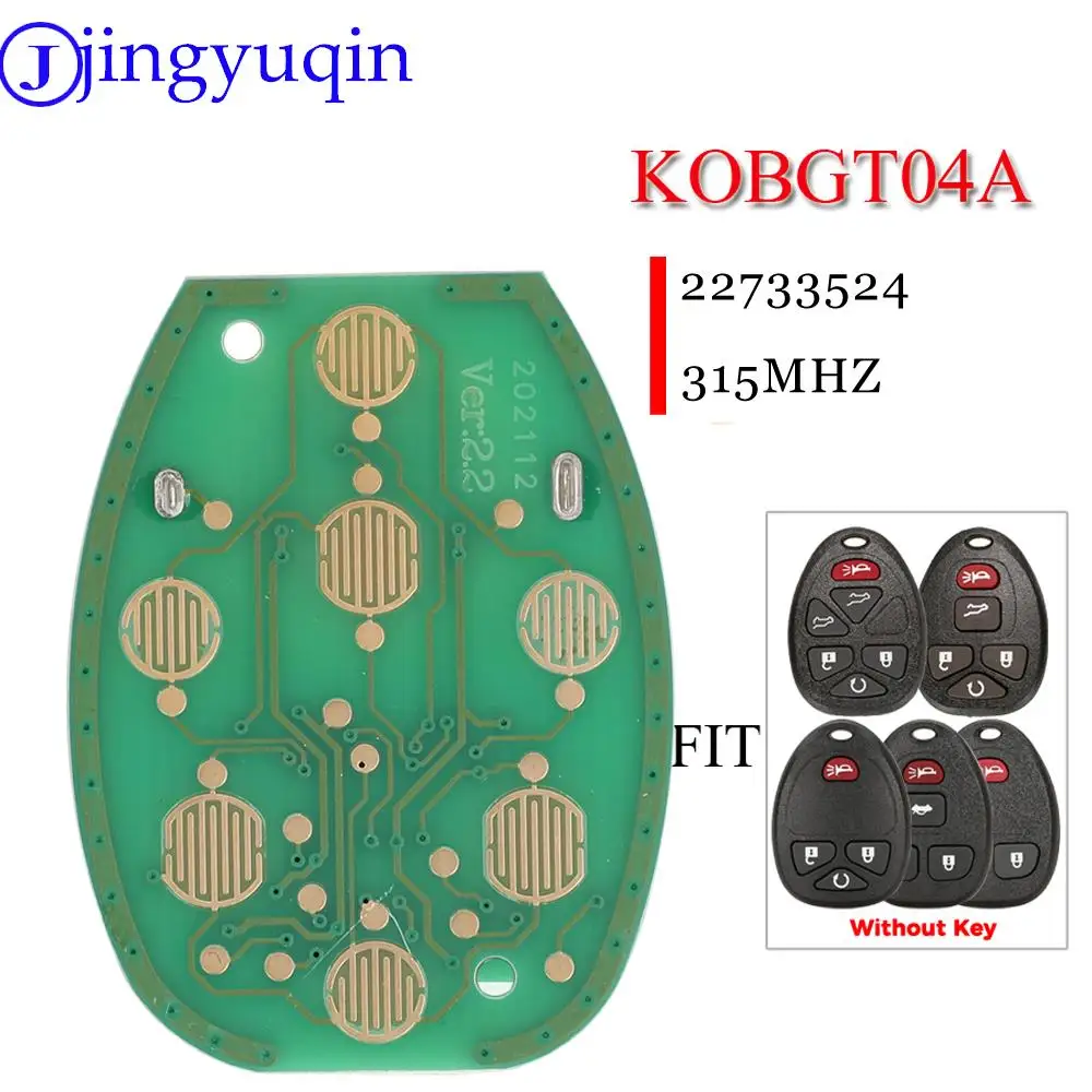 jingyuqin Remote Circuit Board 315MHz KOBGT04A 22733524 For Chevrolet Tahoe For GMC Chevy Silverado For Buick Hummer H3