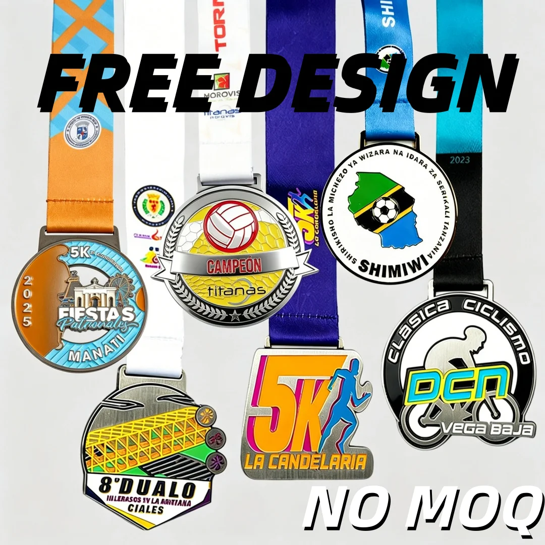 Sports Game Theme Custom Metal Medals Die Casting Zinc Alloy Gymnastics Medals Trophy Gold Silver Bronze Award Gifts Souvenir