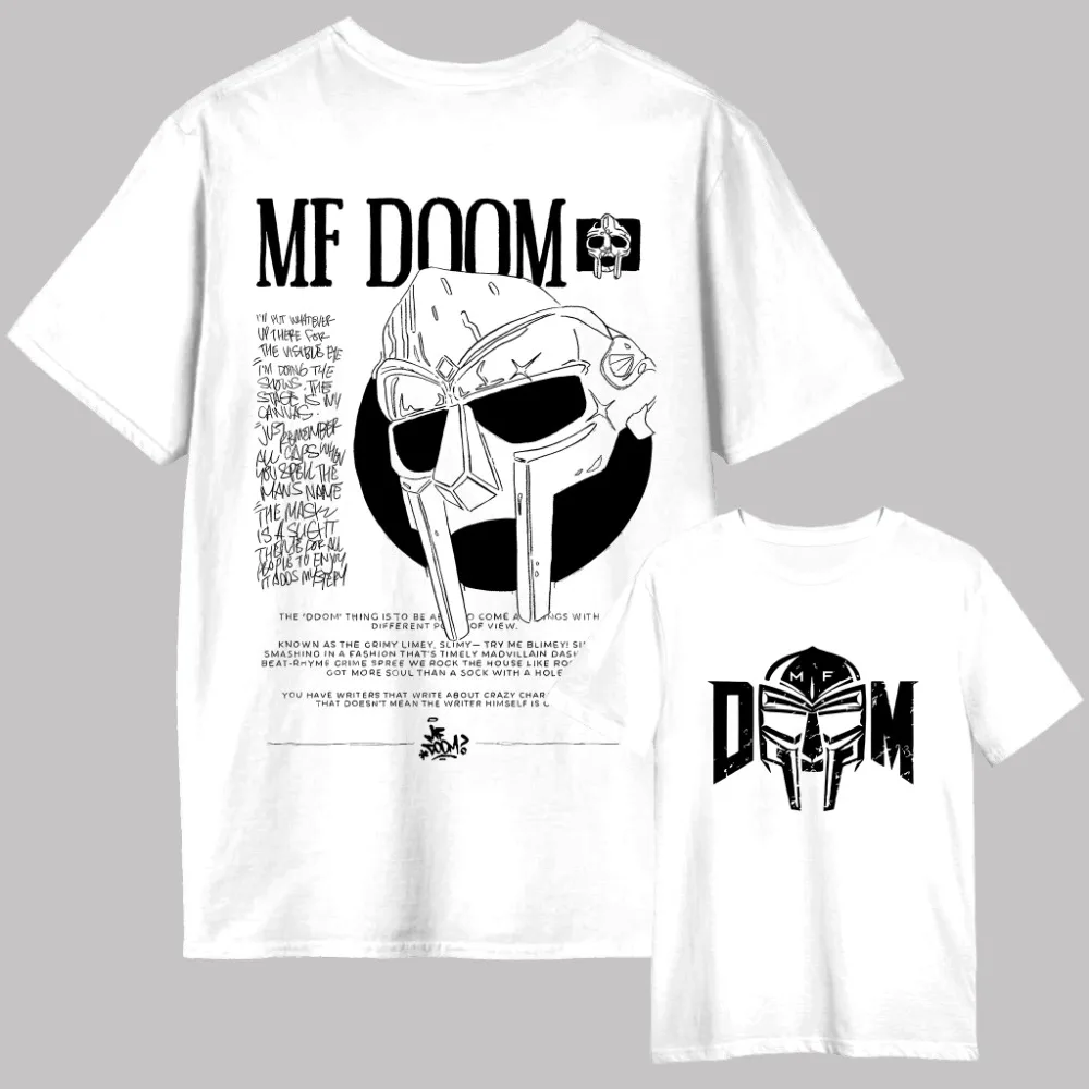 Mf Doom Madlib Madvillain MM FOOD Doomsday Graphic T-shirt Men Women Hip Hop Rap Washed Vintage 100%Cotton Tshirt