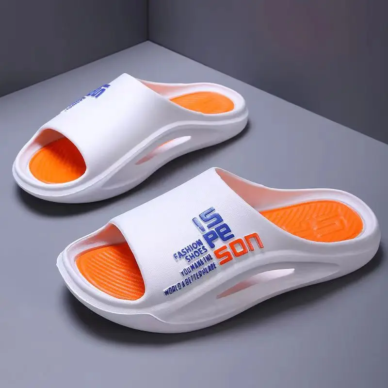 New Man's Summer One Word Big Size Slipper Soft Sole Non Slip Home Slipper Adolescent Bathroom Slippers Outdoor Beach Slipper