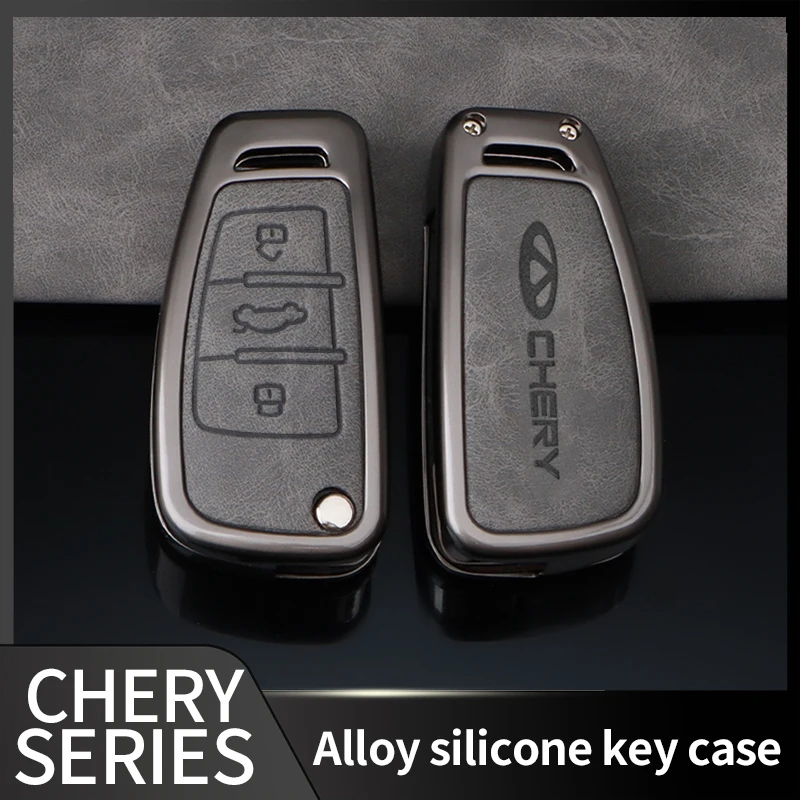 Leder-Autoschlüsselhülle für Chery ARRIZO7 E3 E5 A3 A5 Tiggo 2 3 5 3X Fulwin2 Eastar – Schutz und Zubehör – Detail 8