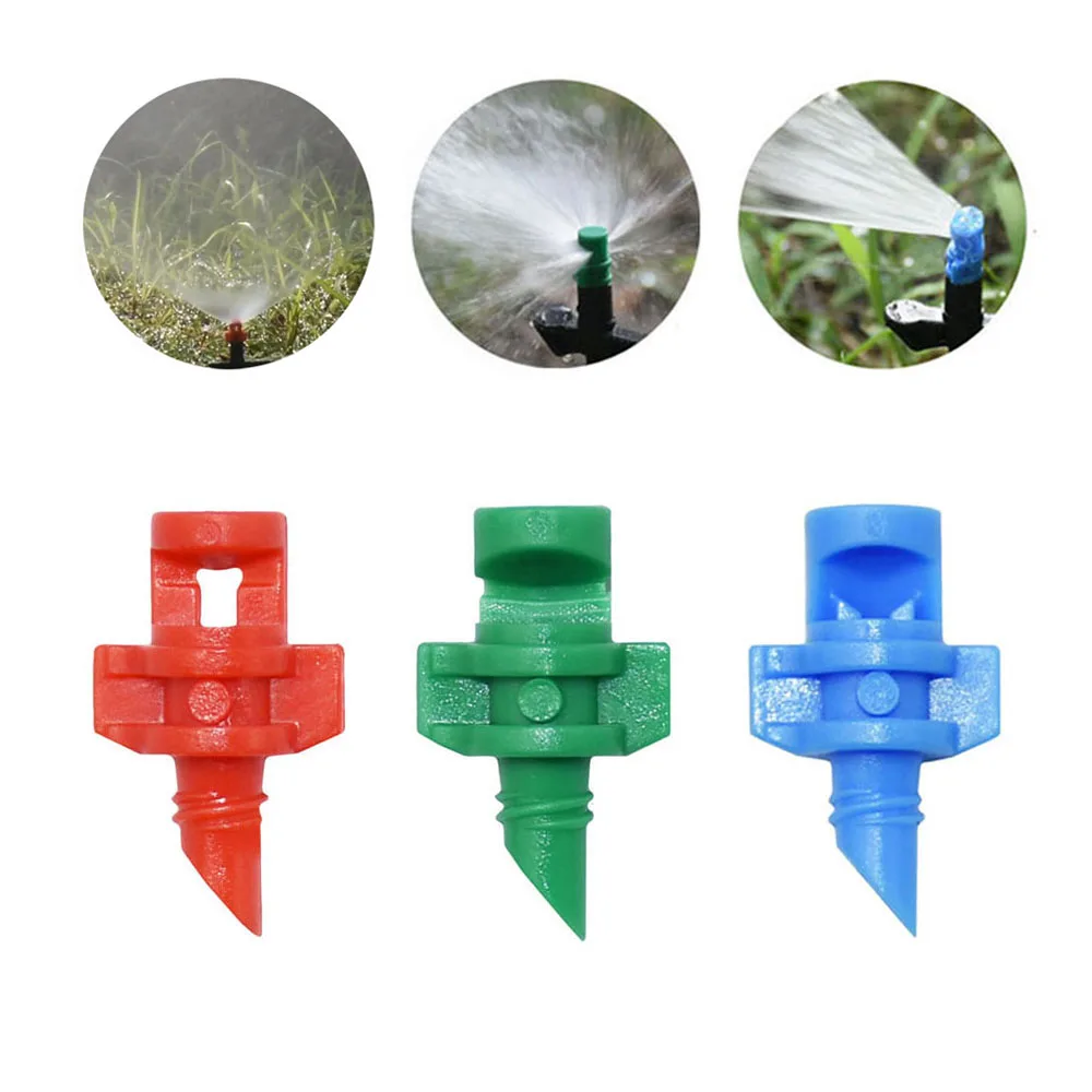 90/180/360 Degree Refraction Nozzle Micro Sprinkler Thread Barb Connection Garden Irrigation Mist Sprayer For Greenhouse