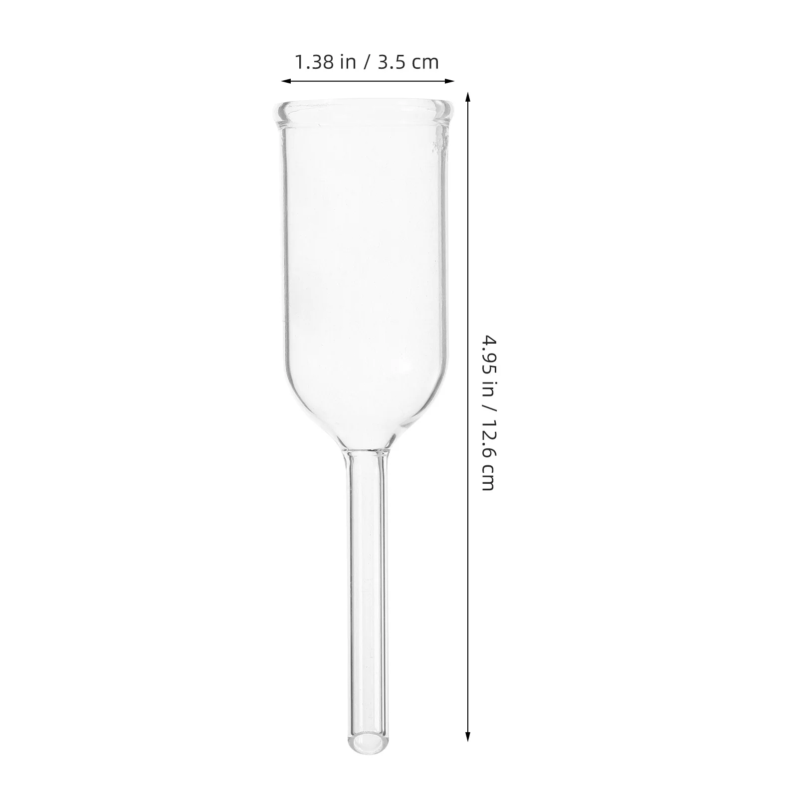 Scientific Filtration Funnel Cylindrical Glass Portable and Wear-Resistant for Lab Experiments and Classroom Use