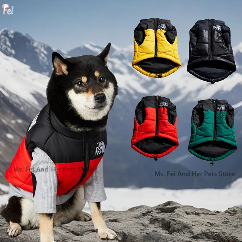 

Winter Warm Dog Face Punch Pet Jacket Thick Vest Anti-Cotton Raincoat for French Bulldog Puppy Coat Large Sizes Available