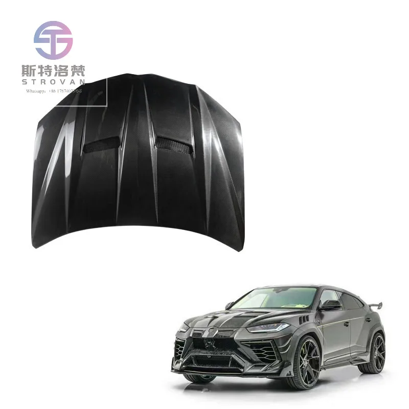 

Langyu Car Body Parts Engine Cover Dry Carbon Fiber Suitable for URUS Upgrade TC Style Engine Bonnet Hood