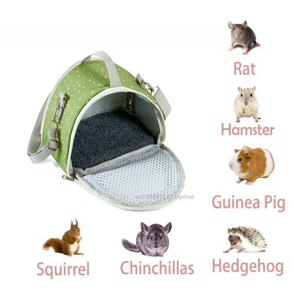 หนูแฮมสเตอร์ขนาดเล็ก Guinea Pig Carrier กระเป๋า Breathable สบายสัตว์เลี้ยง Carrier กระเป๋าสําหรับสัตว์เล็กเม่นกระรอกกลางแจ้งอุปกรณ์