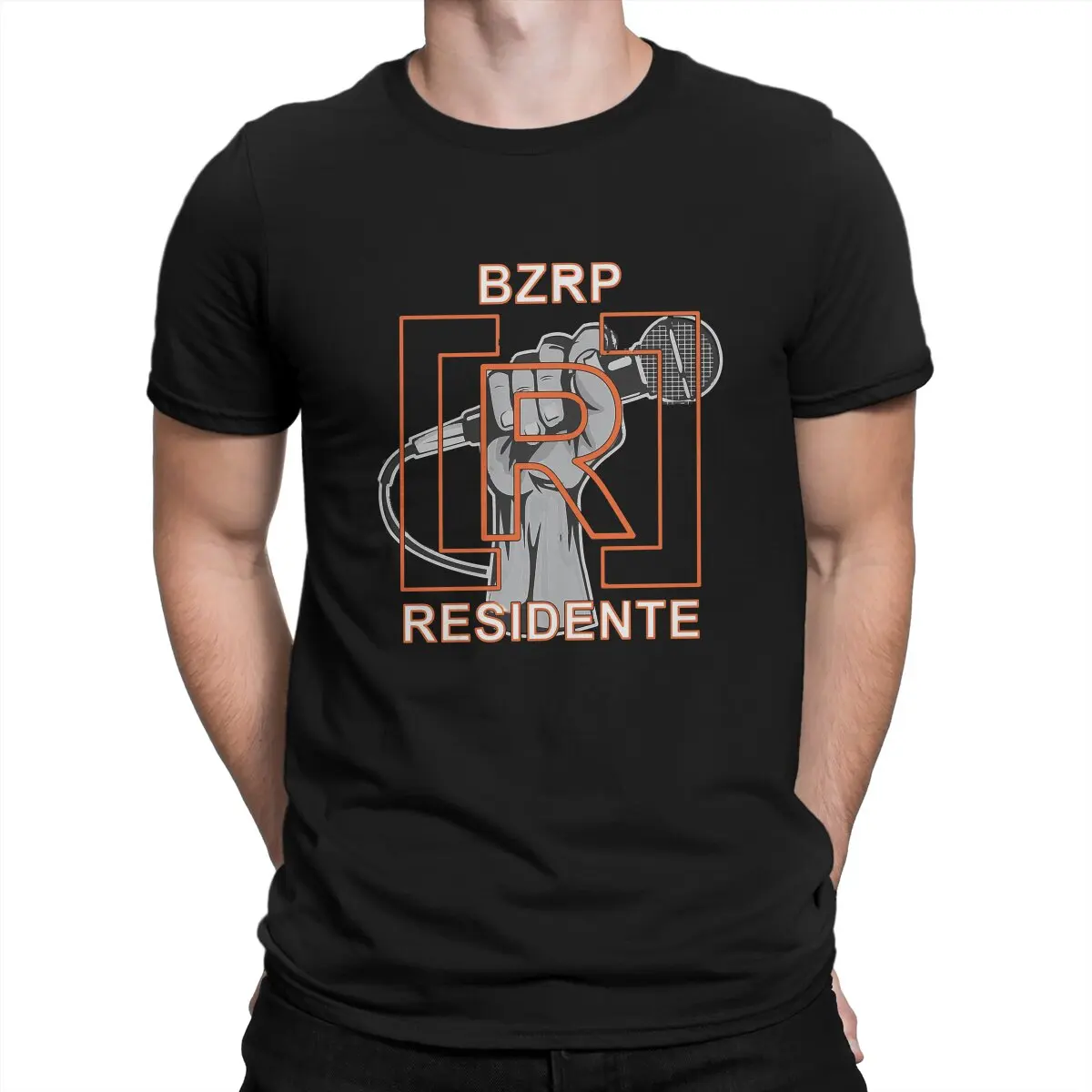 BZRP Men's T Shirt Residente Funny Tees Short Sleeve O Neck T-Shirt Gift Idea Tops