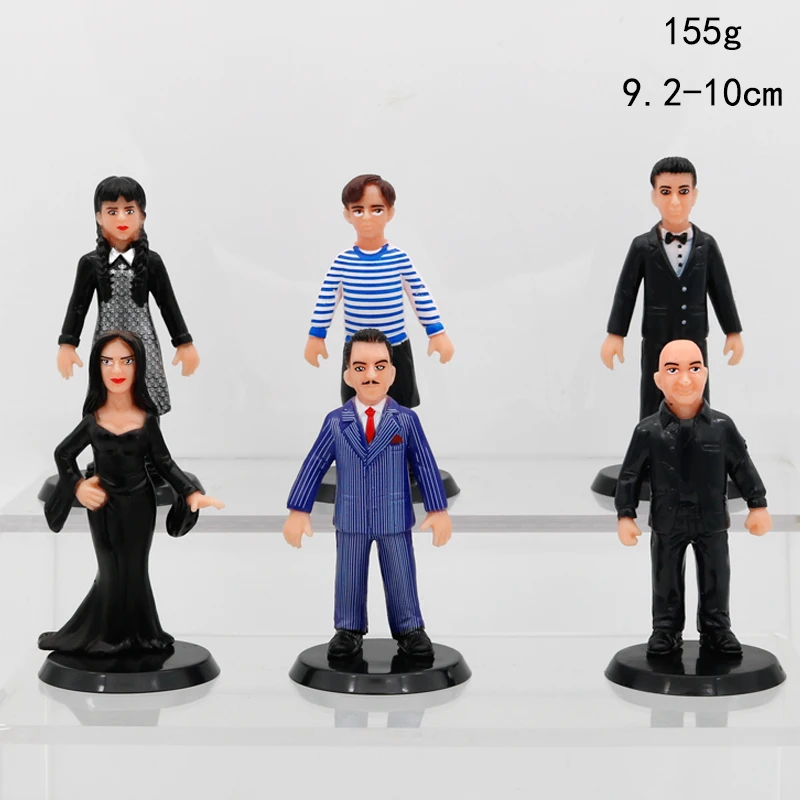 10cm 6pcs/set Dolls Horror Wednesday Thing Hand Toys Action Figures From Addams Family Home Decor Desktop Craft Holiday Party