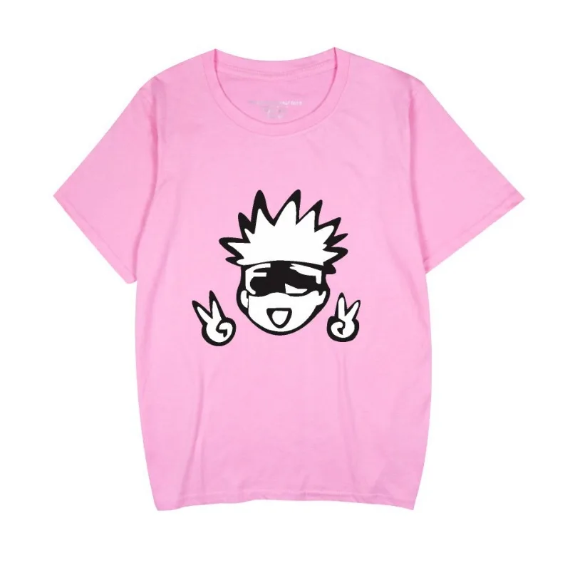 New Anime Spell Battle Peripheral Children's T-shirt Pure Cotton Printed Parent-child Casual Breathable Short Sleeved Shirt