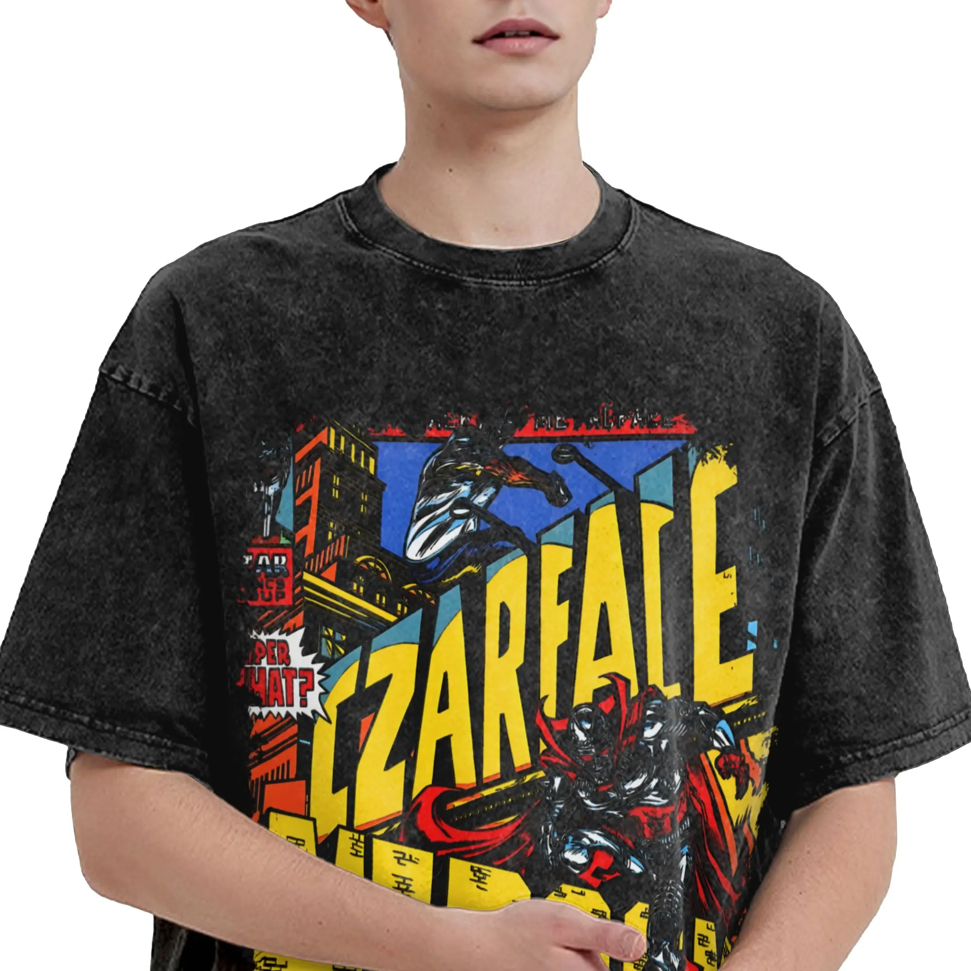 Harajuku Washed Shirts Czarface  Apparel Vintage T-Shirts High Street  Streetwear Short Sleeve Summer Tops Tees