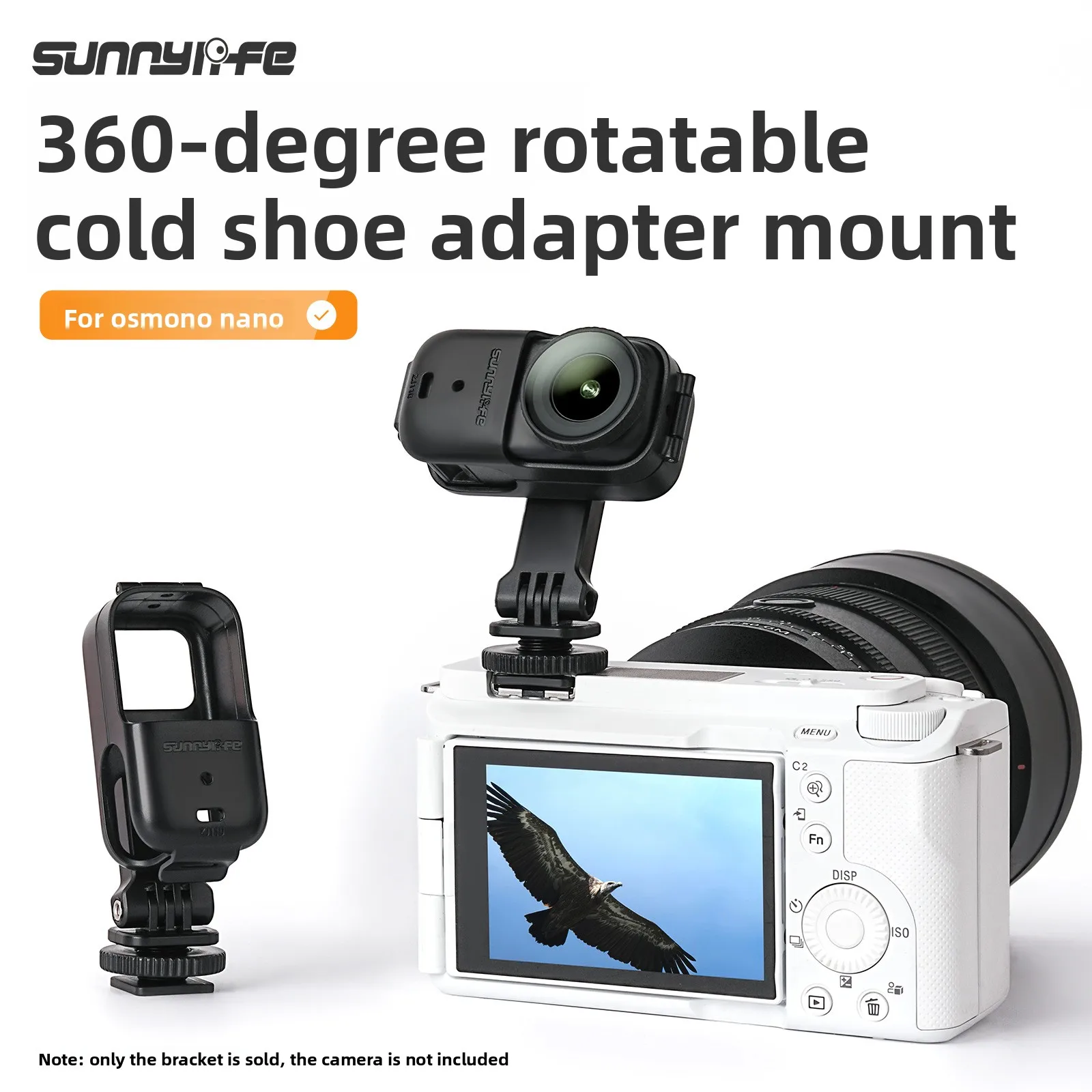 Sunnylife OSMO NANO 360 °   Support d'adaptateur à pression horizontale et verticale, botte froide rotative et réglable, accessoires de protection