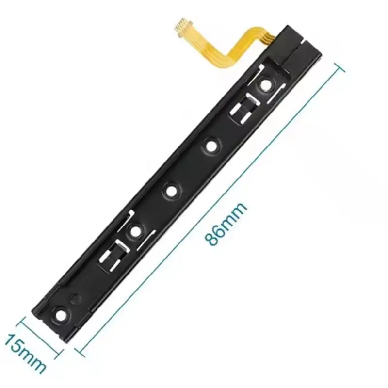 Y44A Replacement Right Rail Slider for Switch for Joy-Con, Metal Slide Rail with Flex Cable, Gaming Console Accessories