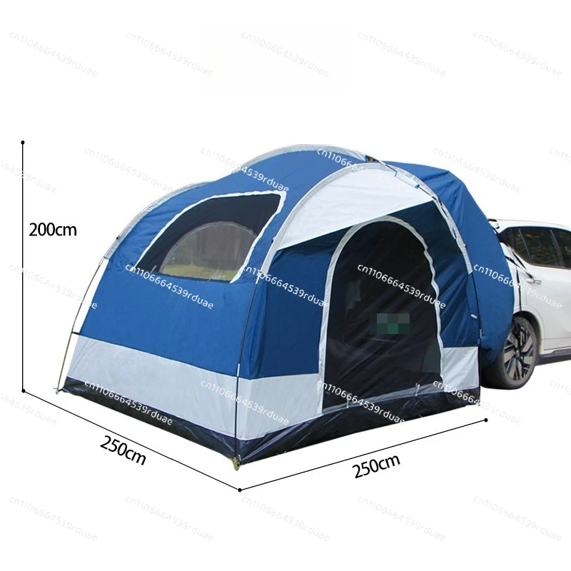Self-driving equipment SUV roof rear outdoor camping tent 3-4 people double-layer multi-functional portable camping tent