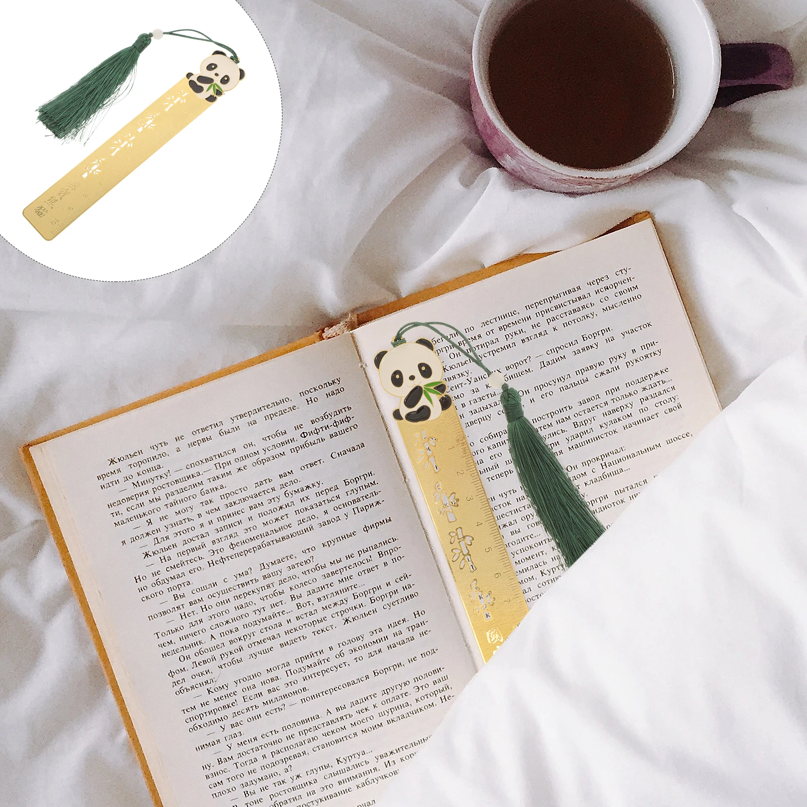 Brass Ruler Bookmark Chinese Style Copper Teacher Gift Book Marker Page Markers Metal Health Monitoring Accessories Lightweight