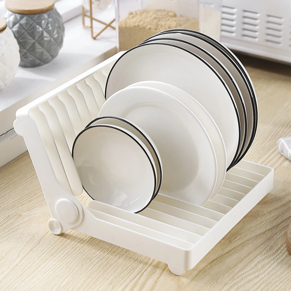 

Foldable Dish Draining Rack Kitchen Bowl Plate Drain Organizer Drying Storage Rack Household Pp Material Reusable Cutlery Stand
