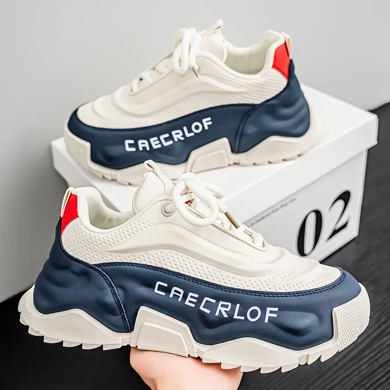 

Designer Luxury Men's Shoes Fashion Platform Men's Casual Sneakers Travel White Shoes Big Size Jogging Shoes Zapatillas Hombre