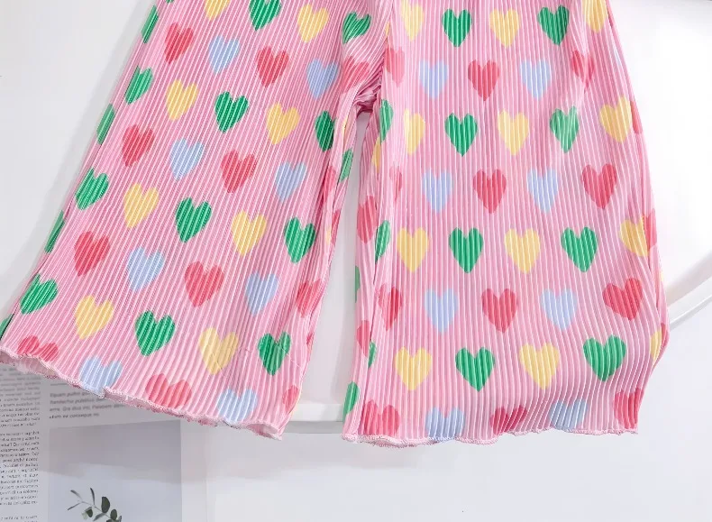 0-6 Jahre Baby Mädchen Liebliche Bedruckte Freizeithose Kinder Elastische Taille Mädchen Süße und Niedliche Dünne Moskitohose Sommer Neu – Detail 8