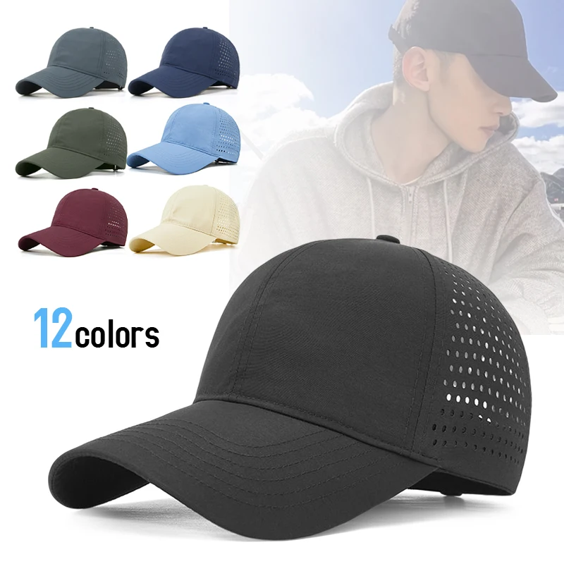 2023 New Adjustable Quick Dry Running Baseball Cap Summer Breathe Mesh Tennis Cap Men Sport Fashion Outdoor Visor Hat Women