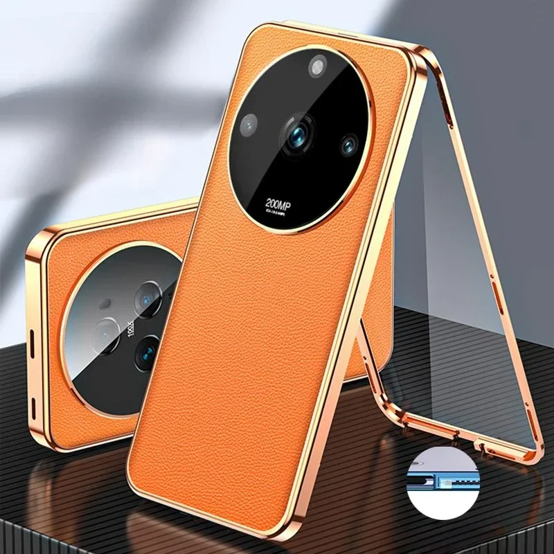 

Magnetic Glass Case For Realme 11 Pro+ Cases 360° Full Protection Protective Back Cover For Realme11 11Pro Plus Leather Shell