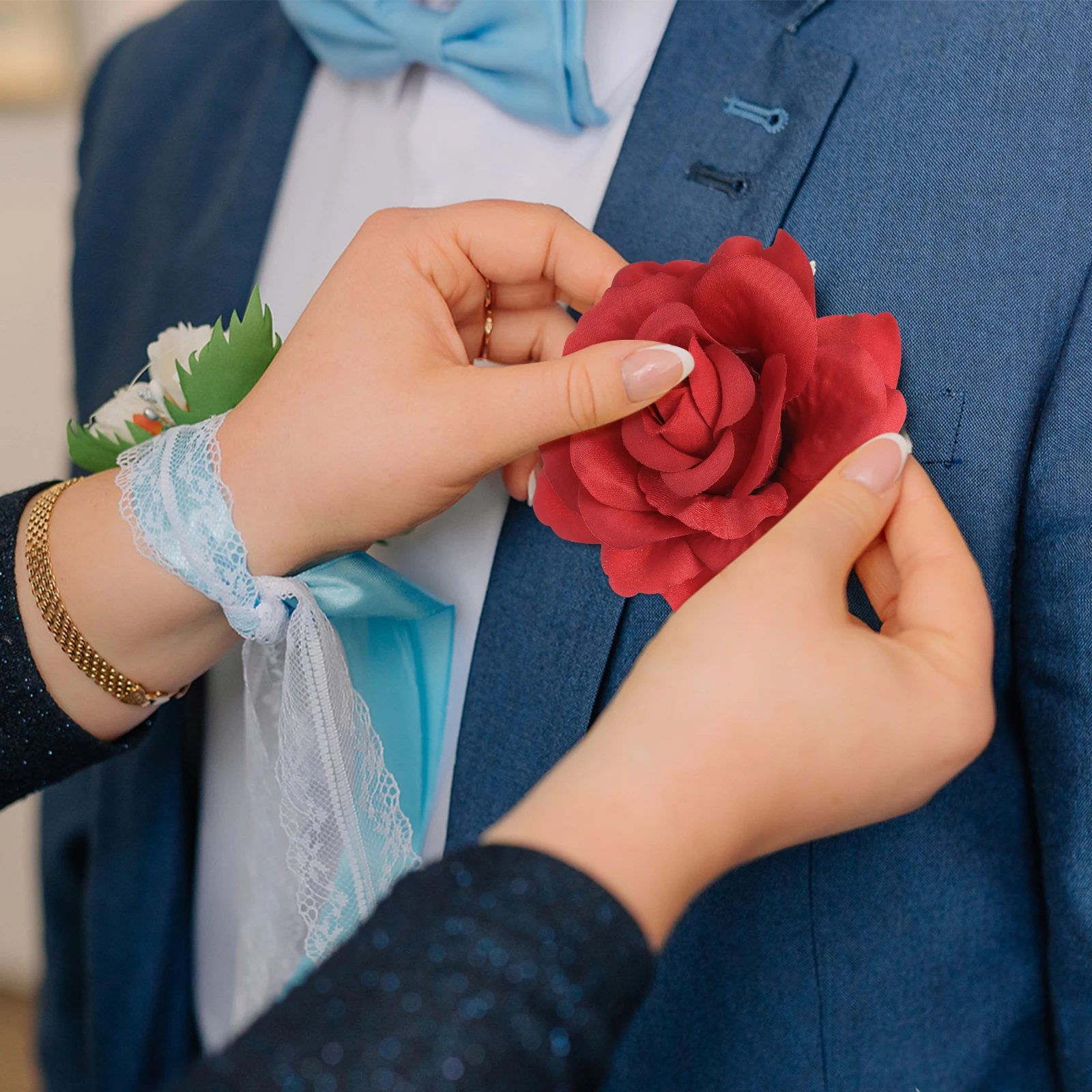 2-Zoll-Haarspange in Rosenform, mattrote Clips für Blumen-Hibiskus-Haarnadel-Party-Design