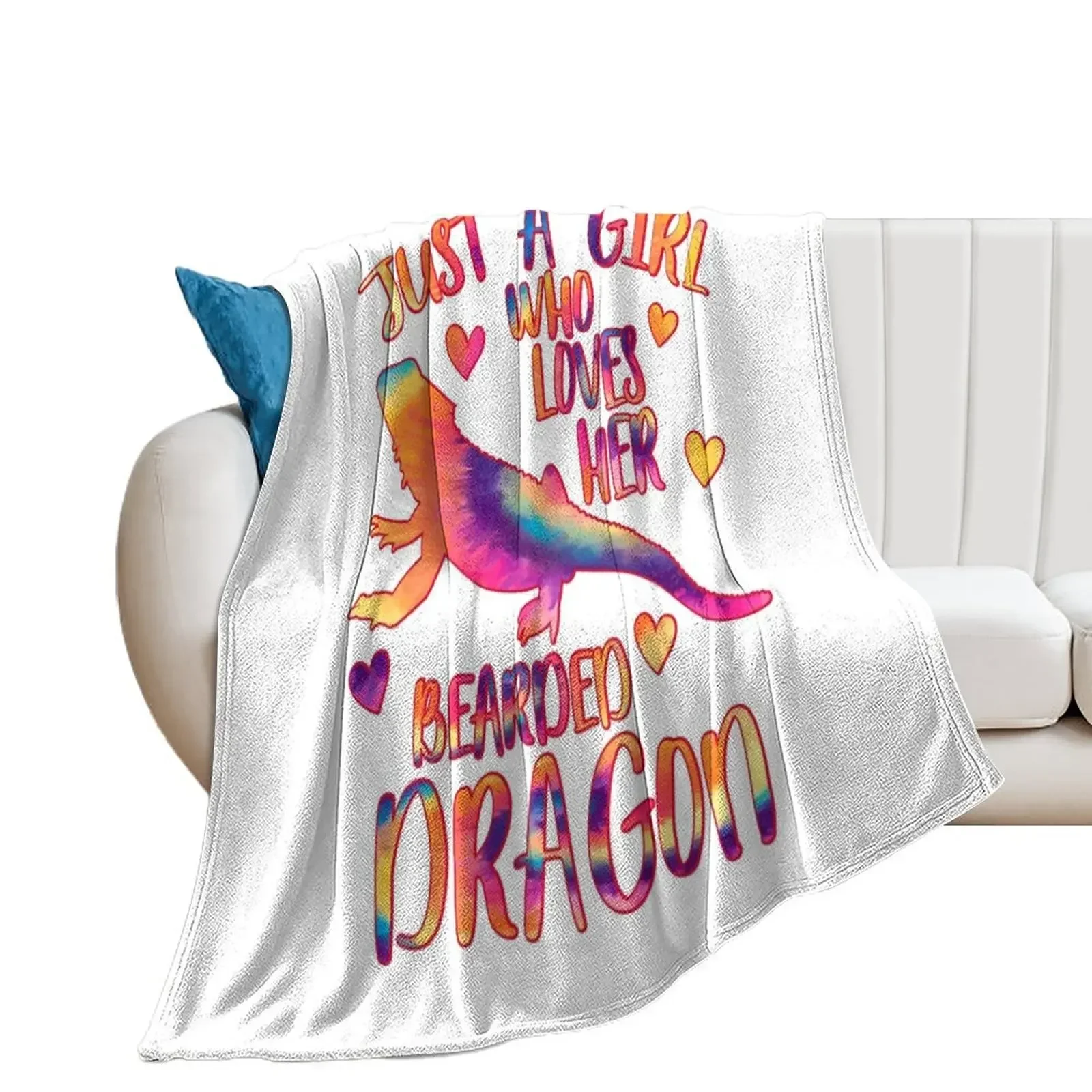 Just a Girl who loves her Bearded Dragon Throw Blanket valentine gift ideas Thins Furry Summer Blankets