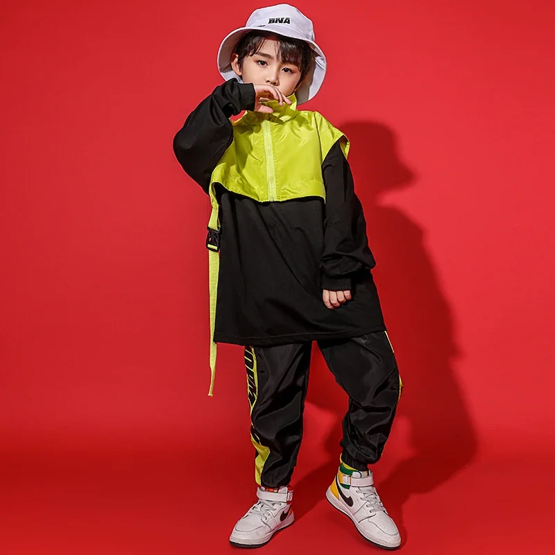 Sweatshirt Top Jacket Vest costumes wear Pants for Boys Girls Jazz Dance outfits Clothes Children Competitions Hip Hop Clothing