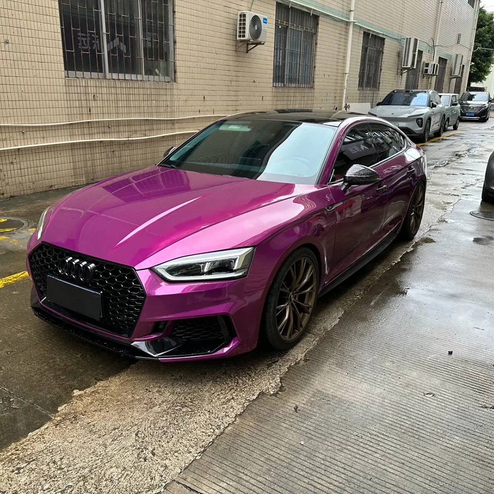 

Purple Metallic Vinyl PET Backing Car Graphics Film for Full Wrap Cost Effective Automotive Decal Application