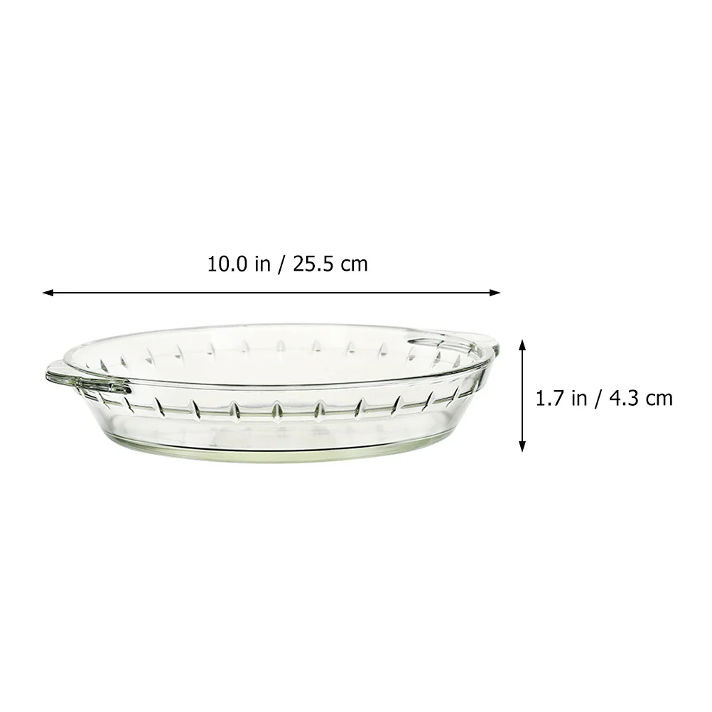 

Glass Baking Plate High Temperature Resistant Oven Microwave Safe Simple Design Practical Gift for Baking Enthusiasts