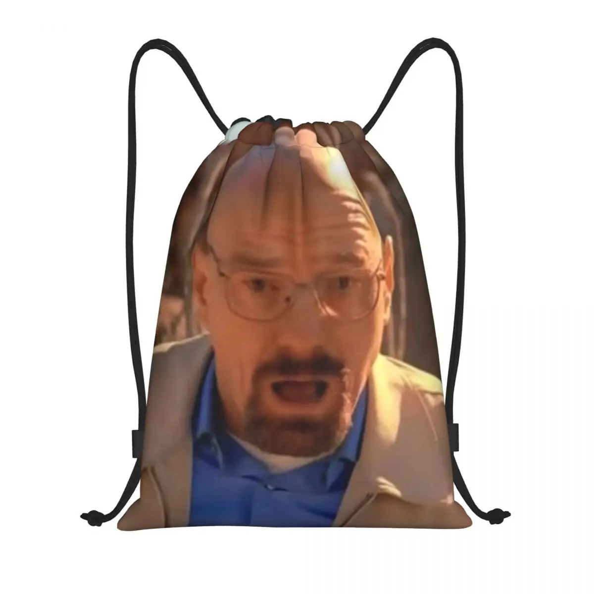 Walter White Falling Meme Drawstring Backpack Gym Sports Sackpack Breaking Bad String Bags for Working Out