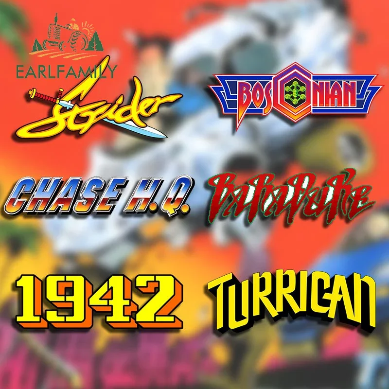 

EARLFAMILY 13cm for Moon Cresta Arcade Logo Game Car Sticker Occlusion Scratch Decal Motorcycle Bumper Creative Vinyl Car Lable