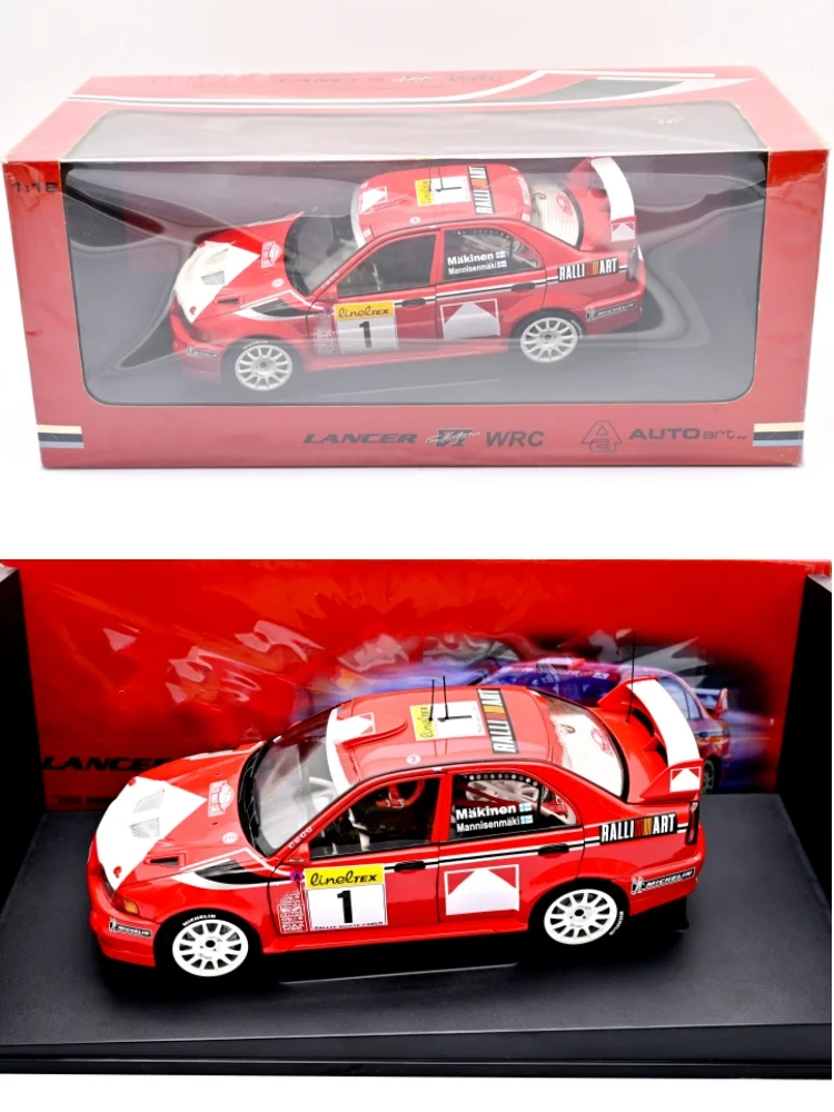 Autoart 1:18 LANCER EVO VI #1 WRC MAKINEN Alloy Fully Open Simulation Limited Edition Alloy Metal Static Car Model Toy Gift