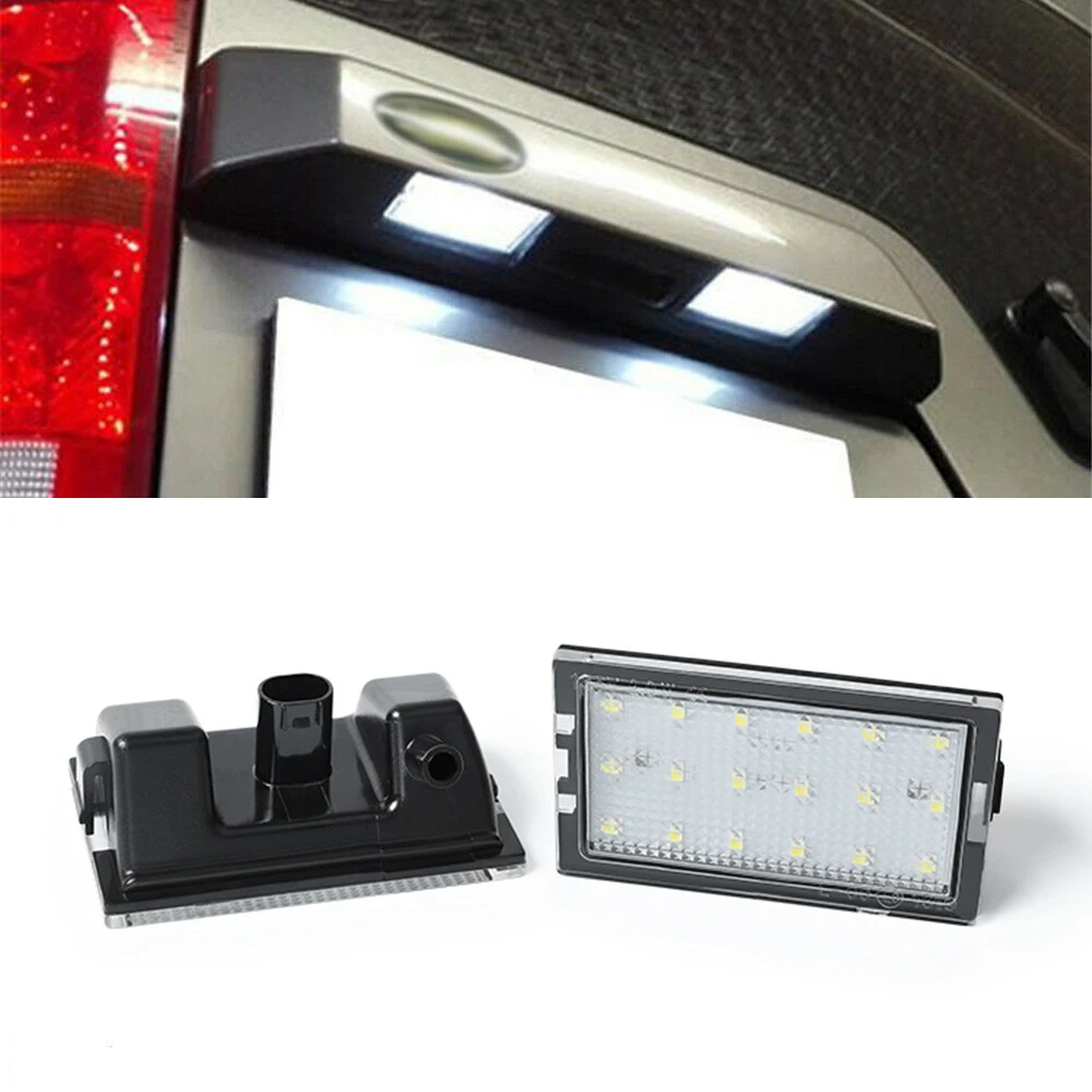 

2X 18 LED Car Number License Plate Lights Lamps White For Land Range Rover Sport L320 Discovery 3 4 LR3 LR4 Freelander 2 LR2 12V