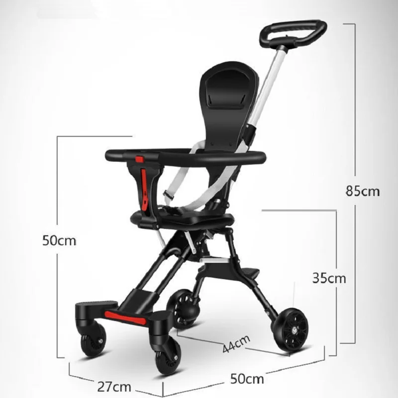 Baby Stroller Infant Portable Folding Travel Carriage Cart Available in All Seasons Newborn Two-Way Seat High Landscape Stroller