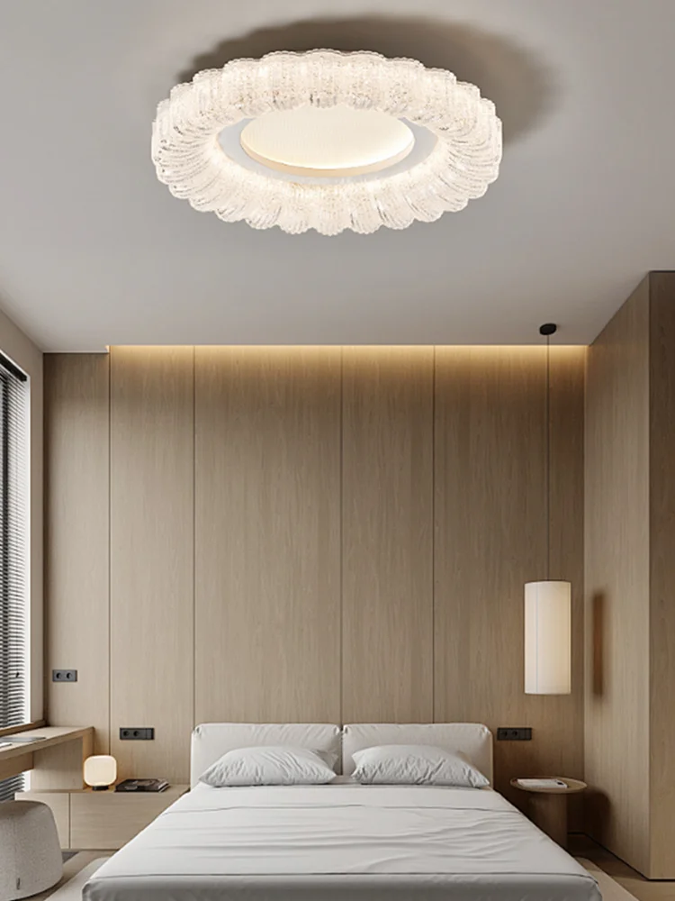 2024 Creative Interior Fashion Round Iron LED Ceiling Light Nordic Hotel Bedroom Dining Room Living Room Home Lighting