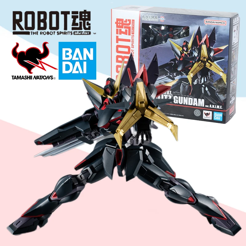 

Bandai Original box Robot Spirits GUNDAM GAT-X207 BLITA VER ANIME full Action model kit finished toy gift for kids