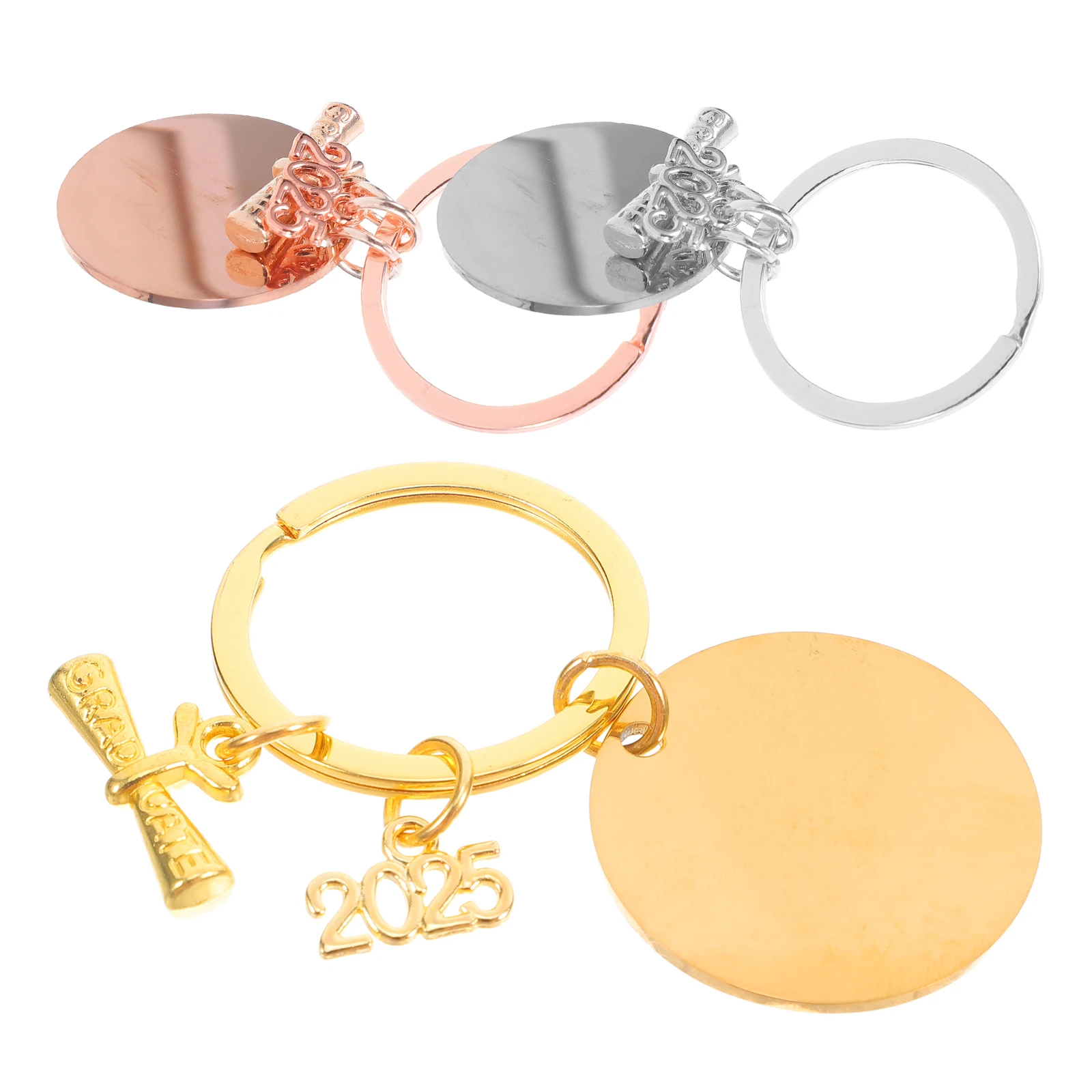 

3 Pcs Graduation Season Keychain College Graduate Pendant Bag 2025 Ring Rings Hanging Ornament