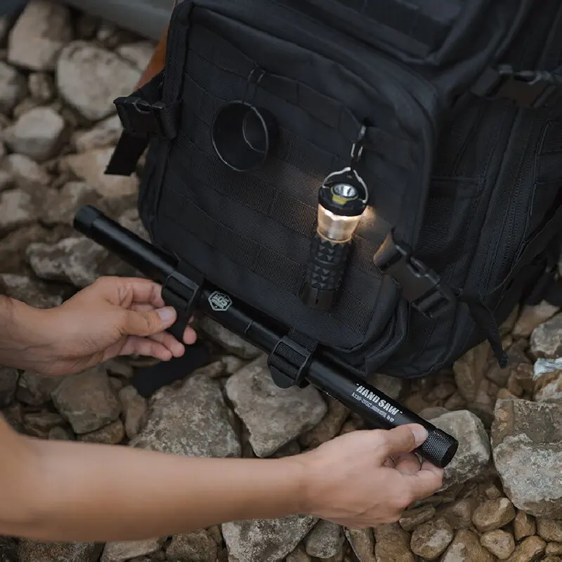 Shine Trip Outdoor Multifunktionale Klappsäge, Stahlsägeblatt, Aluminiumlegierung für Holzfällen und Beschneiden, Demontage-Campingsäge